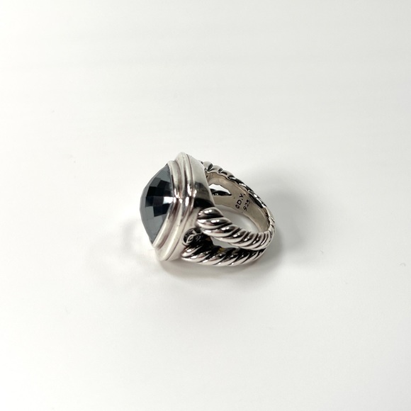 David Yurman Sterling Silver and Hematite Ring - Picture 4 of 7